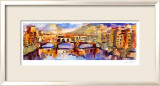 Ponte Vecchio - Italy - Florence Lámina enmarcada de edición limitada por Ginette Callaway