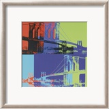 Brooklyn Bridge, ca. 1983 (Orange, Blue, Lime) Posters van Andy Warhol