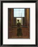 Femme à la fenêtre à Figuéras Estampe encadrée par Caspar David Friedrich