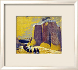 Church, Ranchos de Taos Láminas por Gustave Baumann