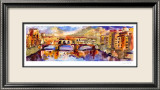 Ponte Vecchio - Italy - Florence Lámina enmarcada de edición limitada por Ginette Callaway