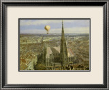 Balloon Ride over Vienna, c.1847 Affiche par Jakob Alt