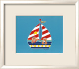 Bear in a Sailboat Poster by Shelly Rasche