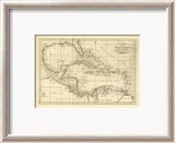Chart of the West Indies, c.1811 Lámina giclée enmarcada por Mathew Carey