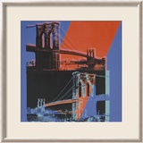 Brooklyn Bridge, c.1983 (pink, red, blue) Plakat af Andy Warhol