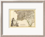 Portugal, Algarve Meridionale, c.1780 Framed Giclee Print by Giovanni Antonio Bartolomeo Rizzi Zannoni