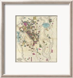 City of Seattle and Environs, c.1890 Framed Giclee Print by O. P. Anderson