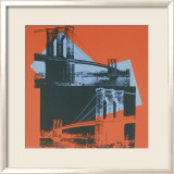 Brooklyn Bridge, c.1983 (black, red, blue) Reprodukcje autor Andy Warhol