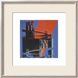 Brooklyn Bridge, c.1983 (pink, red, blue) Posters av Andy Warhol Brooklyn Bridge, c.1983 (pink, red, blue) Posters av Andy Warhol