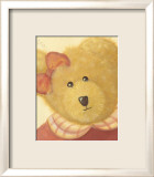 Bear with Orange Dress and Bow Poster par Alba Galan