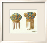 Peinetas I (Azul) Print by Aldamar 