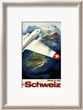 Fliegt in die Schweiz Lámina giclée enmarcada por Eugen Häfelfinger Fliegt in die Schweiz Lámina giclée enmarcada por Eugen Häfelfinger