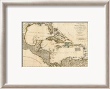 Complete Map of the West Indies, c.1776 Lámina giclée enmarcada por Robert Sayer