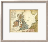 Die Britischen Inseln: Volker und Sprachen, c.1847 Innrammet Giclee-trykk av Heinrich Berghaus