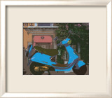 Blue Motor Scooter Arte por Nelson Figueredo Blue Motor Scooter Arte por Nelson Figueredo