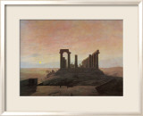 The Temple of Juno at Agrigento Estampe encadrée par Caspar David Friedrich