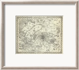 Environs de Paris, 1856 Estampe encadrée par G. W. Colton