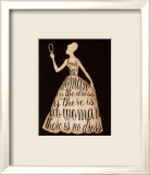 Script Dress - La robe en italique Affiches par Lisa Vincent
