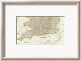 England and Wales (Southern section), c.1790 Framed Giclee Print by John Rocque