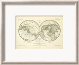 Darstellung Der Isodynamischen Linien, c.1839 Innrammet Giclee-trykk av Heinrich Berghaus