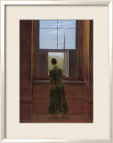 Femme à la fenêtre à Figuéras Estampe encadrée par Caspar David Friedrich