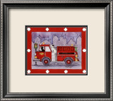 Camion de pompier Affiches par Marnie Bishop Elmer