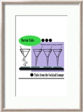 Martini Crowd Innrammet Giclee-trykk av Bradly Bowden
