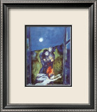 Les amoureux sous la lune Art par Marc Chagall