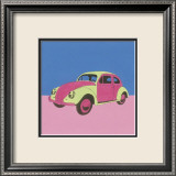 Pink and Green Volkswagon Bug Plakater av Miriam Bedia