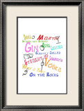 Happy Hour Cocktails Innrammet Giclee-trykk av Bradly Bowden