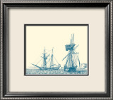 Sailing Ships in Blue IV Plakater av Jean Jerome Baugean Sailing Ships in Blue IV Plakater av Jean Jerome Baugean