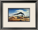 Le battage du blé Affiches par Thomas Hart Benton