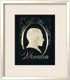Monsieur Silhouette Posters by Lisa Vincent