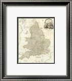 Composite: England, Wales, c.1790 Framed Giclee Print by John Rocque