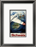 Fliegt in die Schweiz Lámina giclée enmarcada por Eugen Häfelfinger Fliegt in die Schweiz Lámina giclée enmarcada por Eugen Häfelfinger