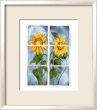 Sunflowers at the Window Affiches par Sonia P.