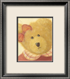 Bear with Orange Dress and Bow Art par Alba Galan