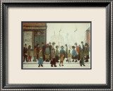 L'attente à l'ouverture des magasins Affiche par Laurence Stephen Lowry