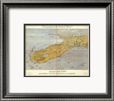 Florida and Part of Georgia and Alabama, c.1861 Innrammet Giclee-trykk av John Bachmann Florida and Part of Georgia and Alabama, c.1861 Innrammet Giclee-trykk av John Bachmann