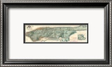 Sanitary and Topographical Map of the City and Island of New York, c.1865 Gerahmter Giclée-Druck von Egbert L. Viele