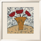 Red Flowers III Poster by Barbara Jarman