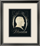 Monsieur Silhouette Poster von Lisa Vincent