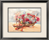 Blumenkorb mit Pfirsichen Prints by Rachel Rijkerke