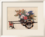 Chariot de fleurs printanier Affiches par Takeshita 
