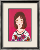 Girl in a Floral Dress with Nice Smile Affiches par Hiromi Taguchi