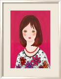 Girl in a Floral Dress with Nice Smile Posters by Hiromi Taguchi