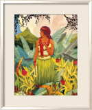 Hawaii Nei Innrammet Giclee-trykk av Don Blanding