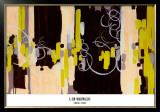 Untitled I, White Swirls on Brown and Green Art by Lisa Kowalski