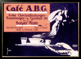 Cafe ABG Framed Giclee Print by Fries 