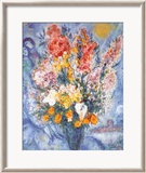 Bouquet de fleurs Affiche par Marc Chagall